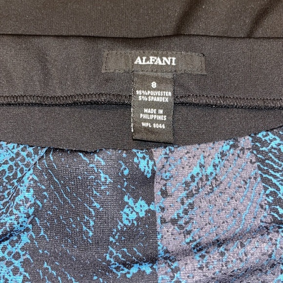 Alfani 2 piece sleeveless blouse and skirt size 8/medium black/teal - Picture 11 of 15